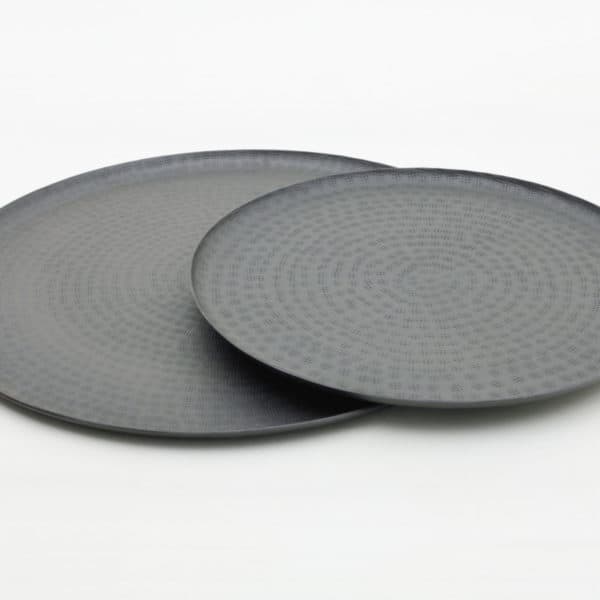 Tray round, non-slip, black, rent