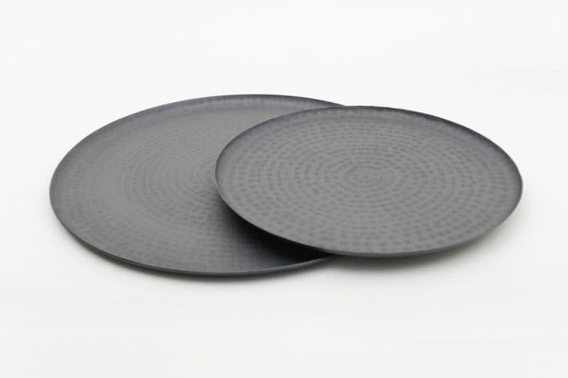 Tray round, non-slip, black, rent