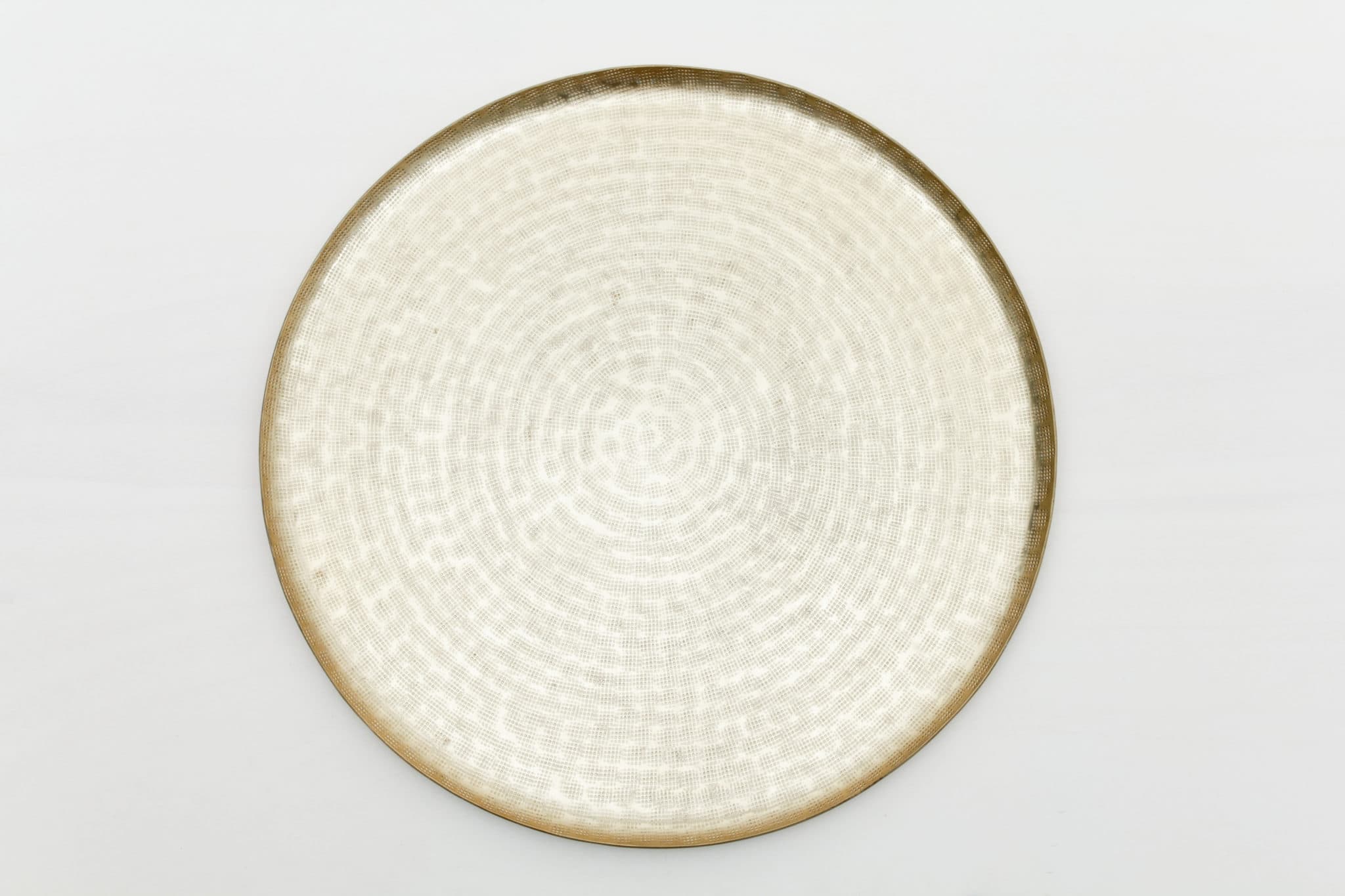 goldenes, rundes Tablett mieten