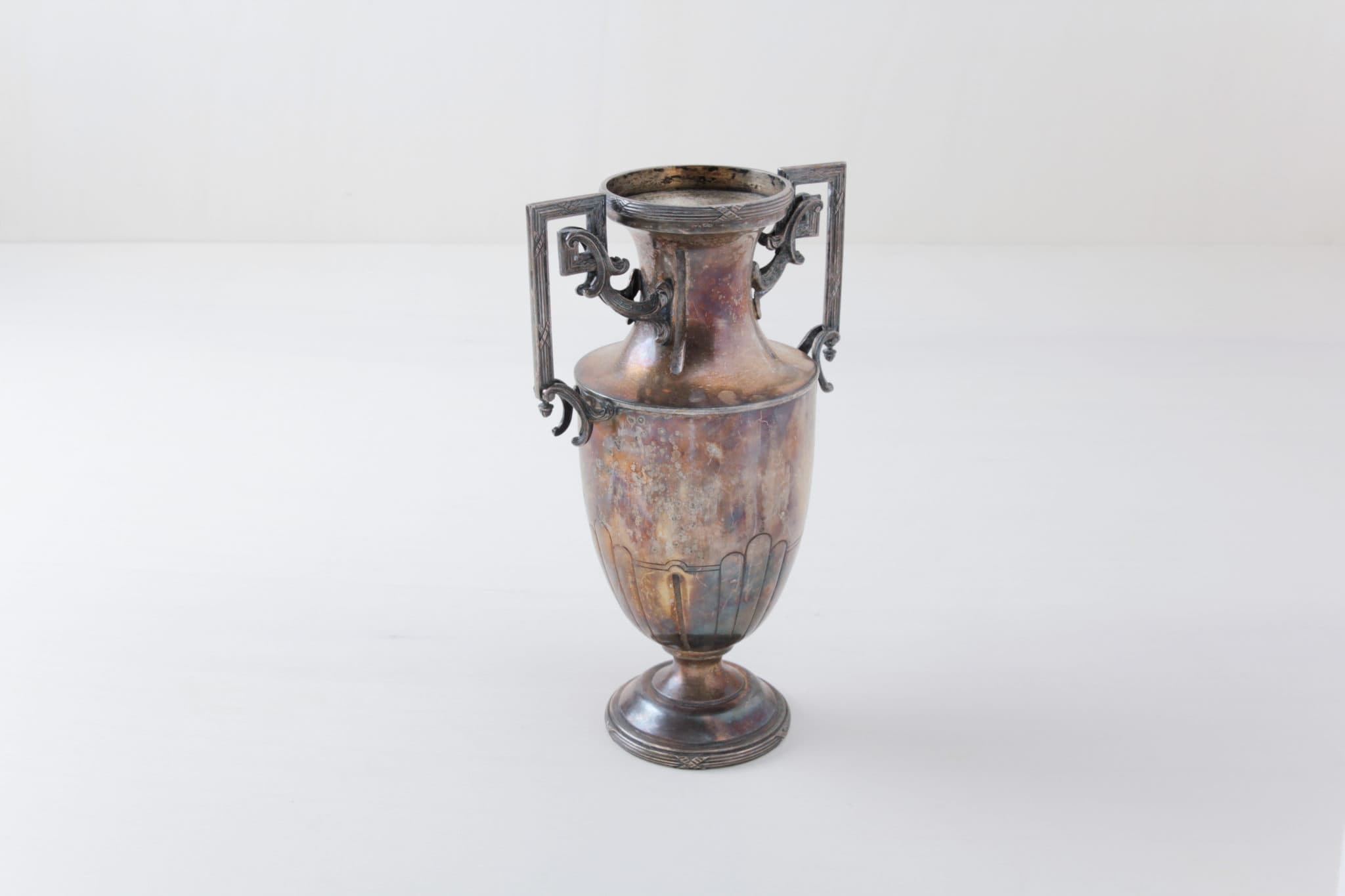 Vintage Vase, silber, Tischdekoration, mieten