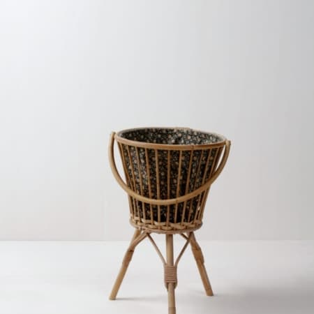 bamboo basket vintage decoration & rental furniture in Berlin