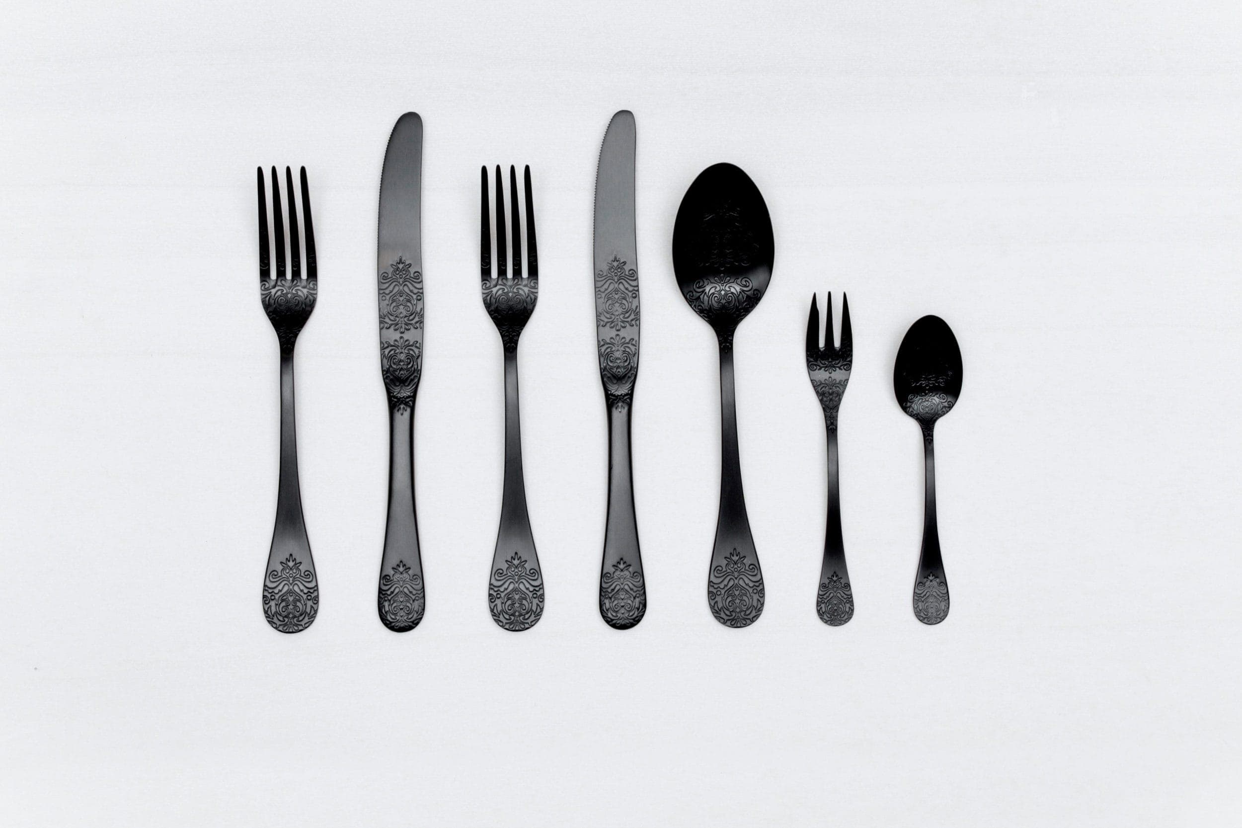 Besteck Set Natalio Schwarz Matt 7-teilig PVD | |