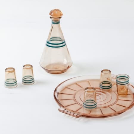 Vintage Likör Set, mieten, Geschirrverleih