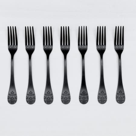 Rent black cutlery, table decoration, wedding decoration