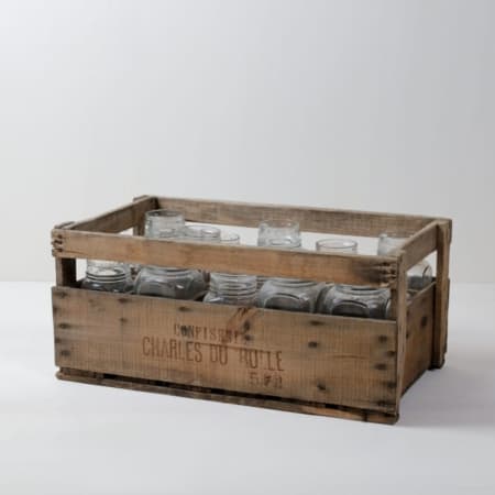 Vintage Marmeladenkiste , Holz-, Glasware, Metallware, Dekoelemente mieten