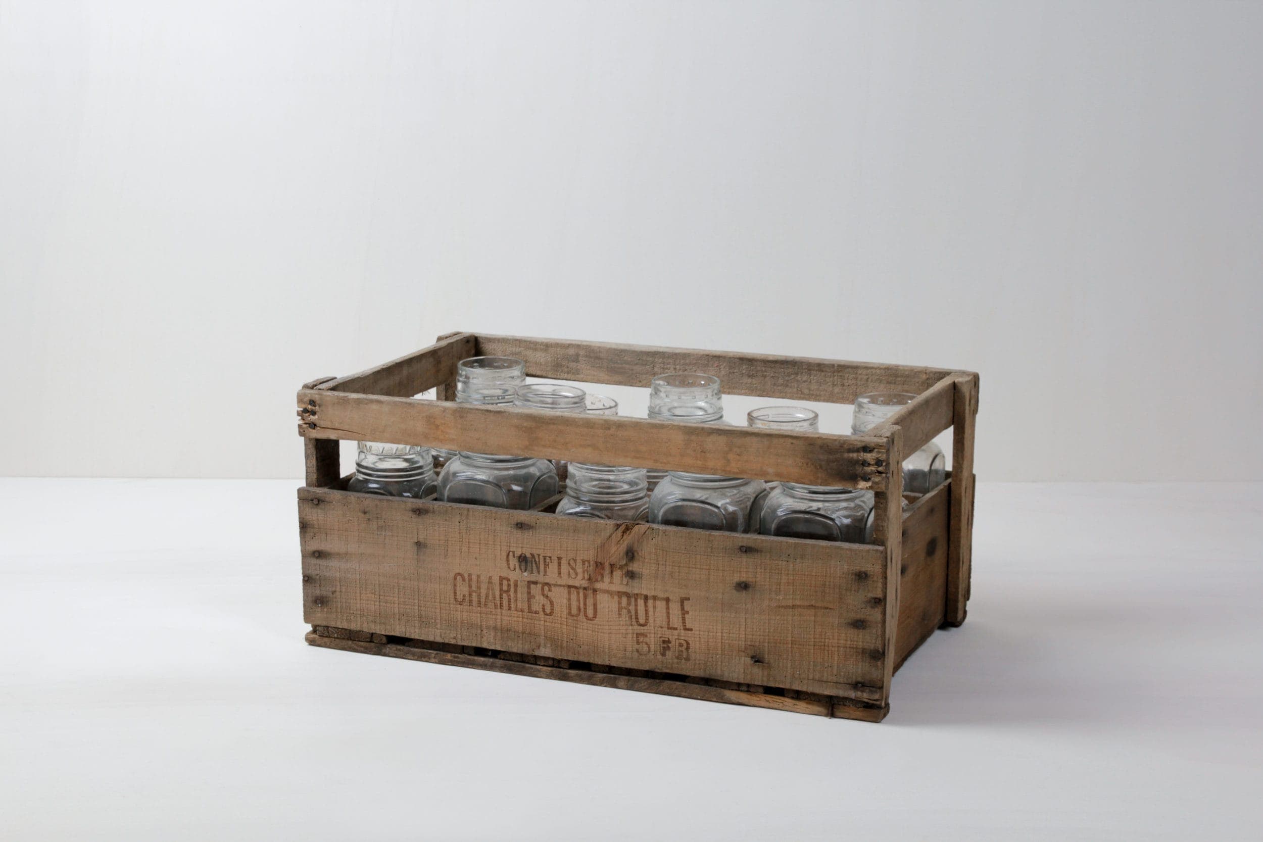 Vintage Marmeladenkiste , Holz-, Glasware, Metallware, Dekoelemente mieten