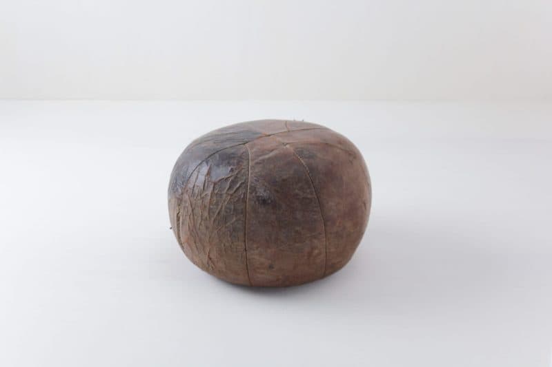Vintage medicine ball, leather ball, decoration