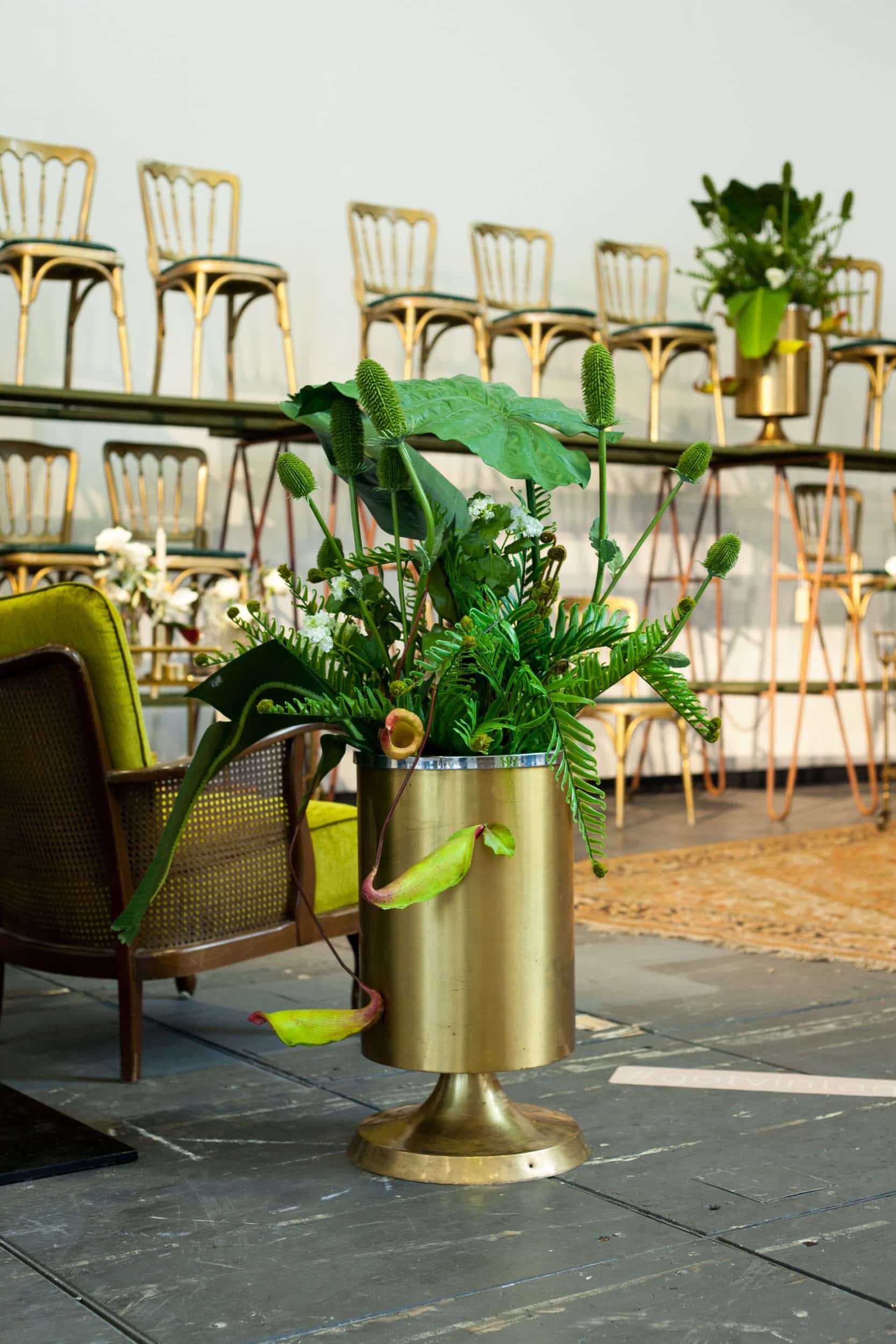 goldene Vase, Event Styling, Event Dekoration, Berlin, Hamburg, Köln