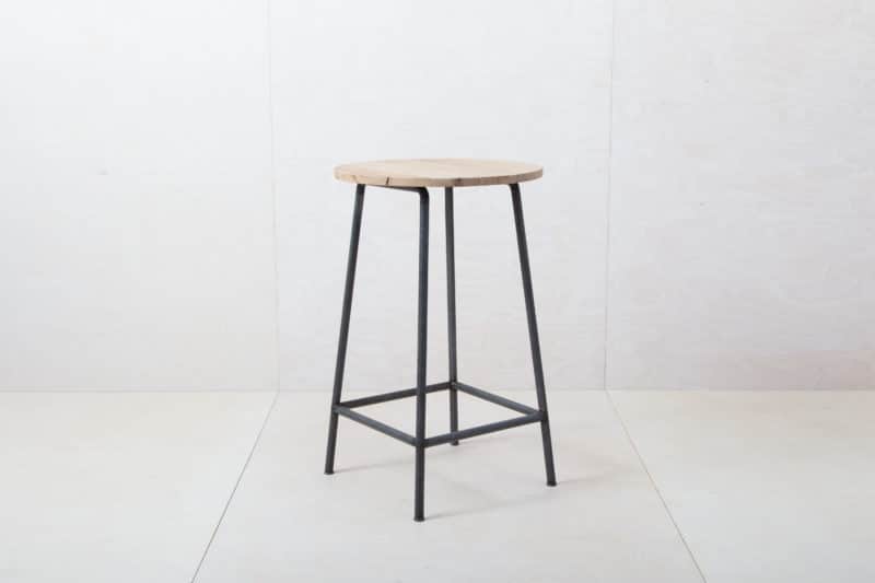 High Table Constantino Oak & Steel Round | |
