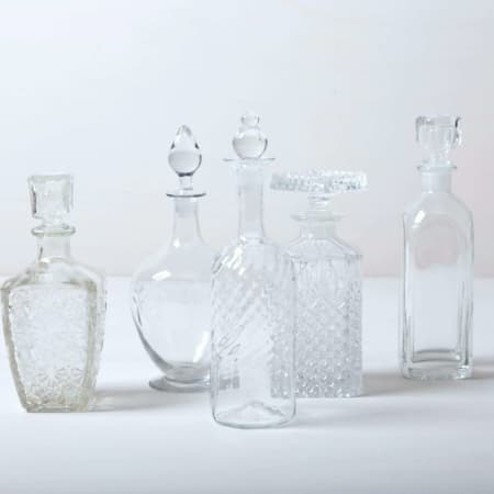 Vintage Likör- und Whiskeyflaschen, Kristallglas