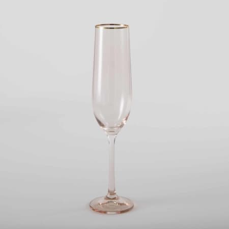 Sektglas, rosa, mieten, Goldrand