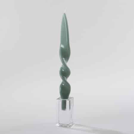 Hochglänzende Spiralkerze Castellanos Teal