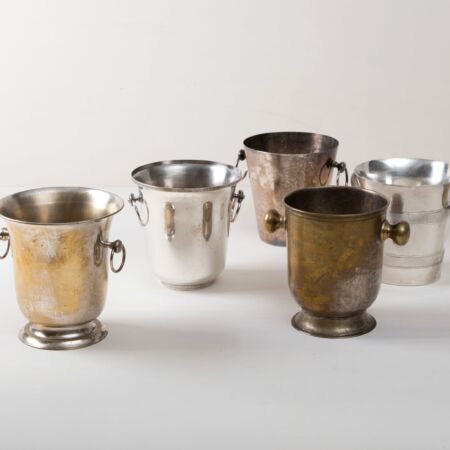 versilberte vintage Champagnerkühler, Hochzeitstafel, Empfang